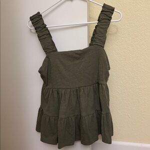 SO Olive Green Sleeveless Top